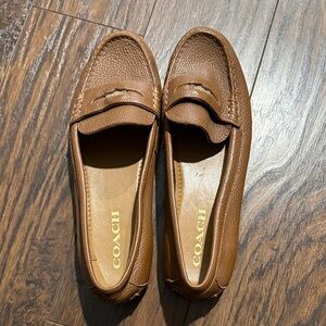 Coach Women's Tan Leather Loafers